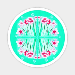 Reflections Floral and Bubble Pattern Magnet